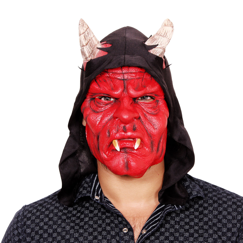 Devil Latex Mask - Red Devil 1pc