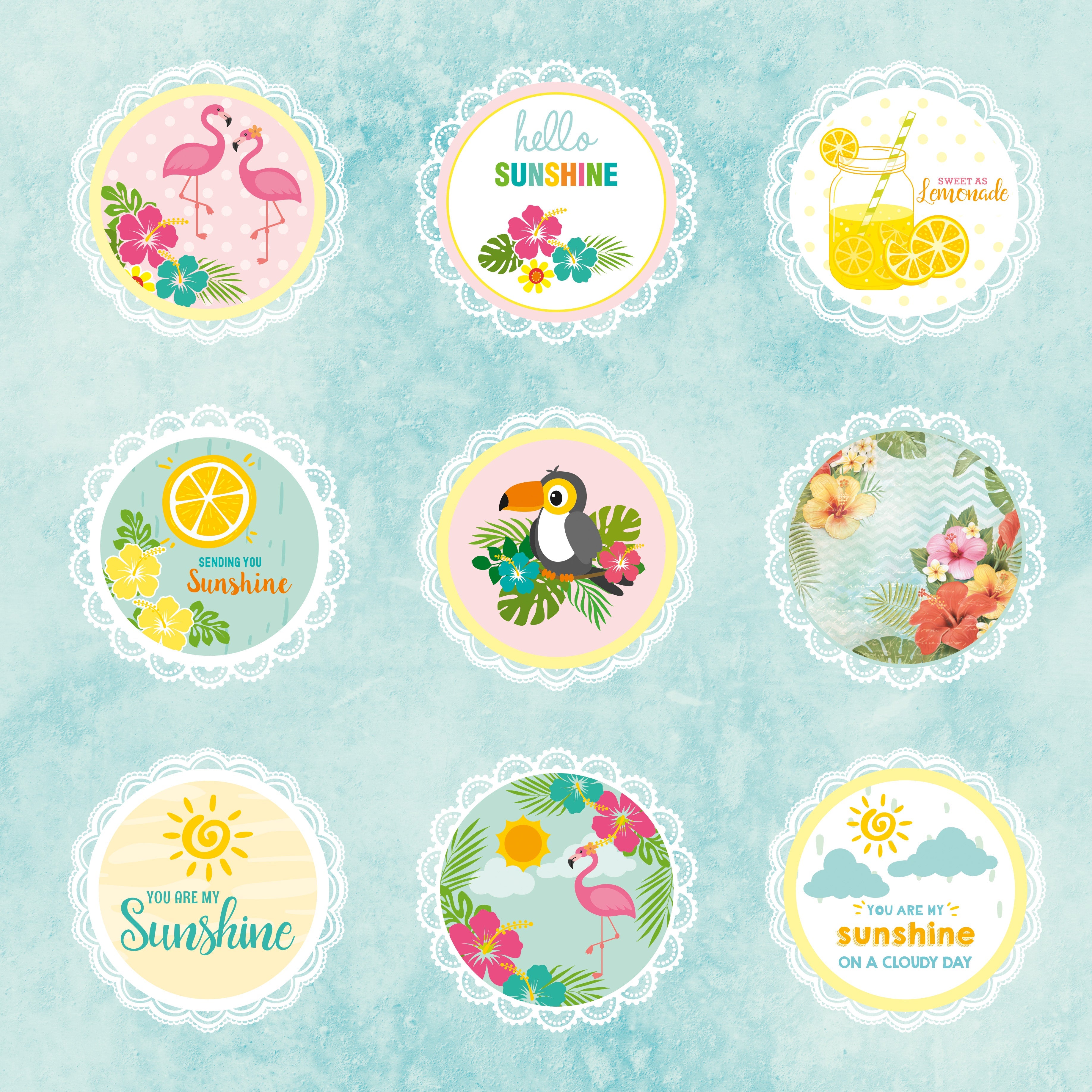 Paper Pack 12In X 12In Sunshine And Lemonade 12Sheets 250Gsm