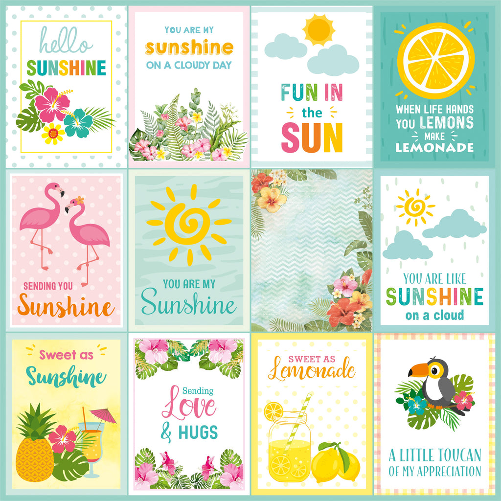 Paper Pack 12In X 12In Sunshine And Lemonade 12Sheets 250Gsm