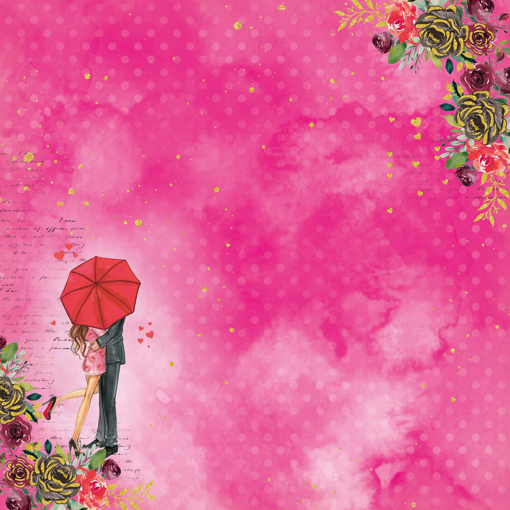 Printed Cardstock Pack 12 x 12, 12 Sheets, 250gsm - True Love