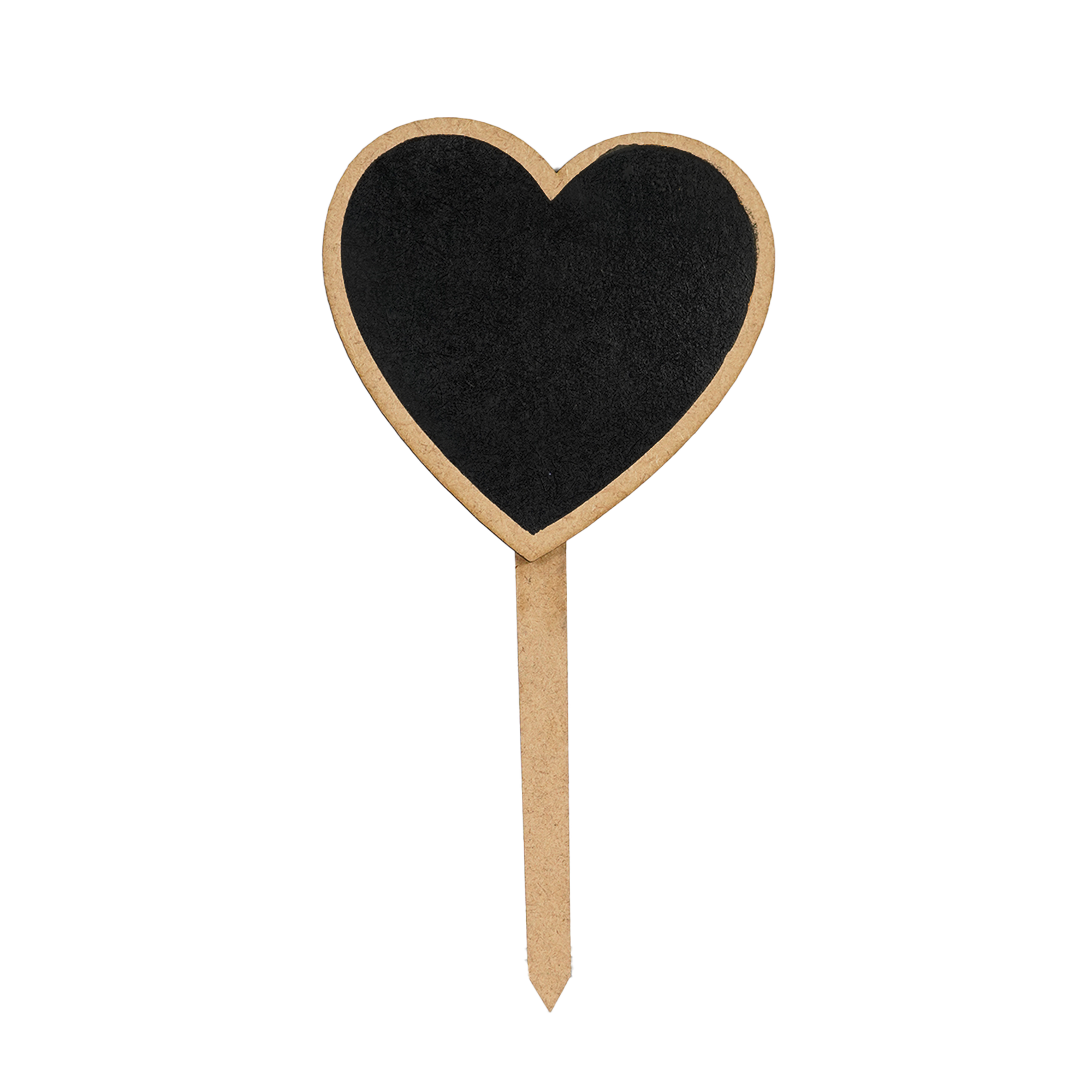 Mini Chalkboard Stick Heart 3.25 X 6.5inch 2pc