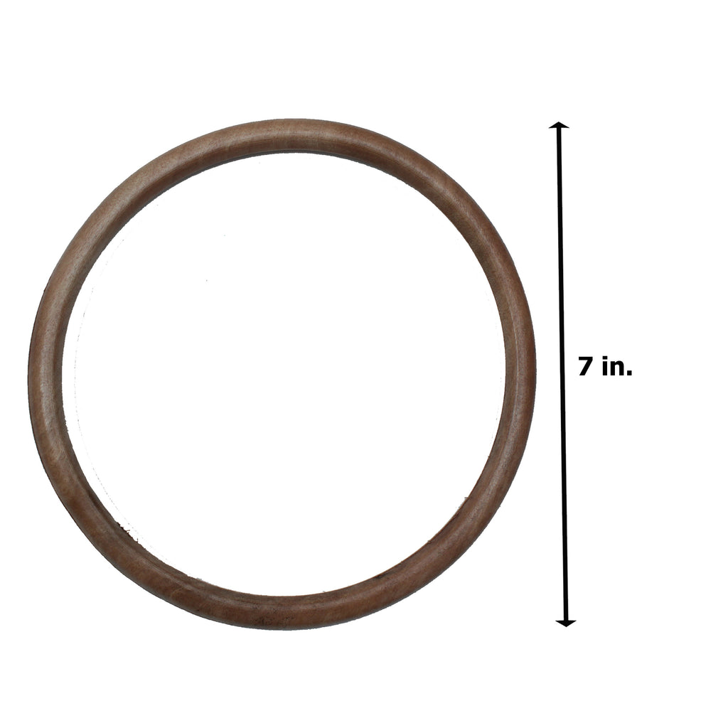Wooden Rings 7Inch Dia Natural Polished 1Pc
