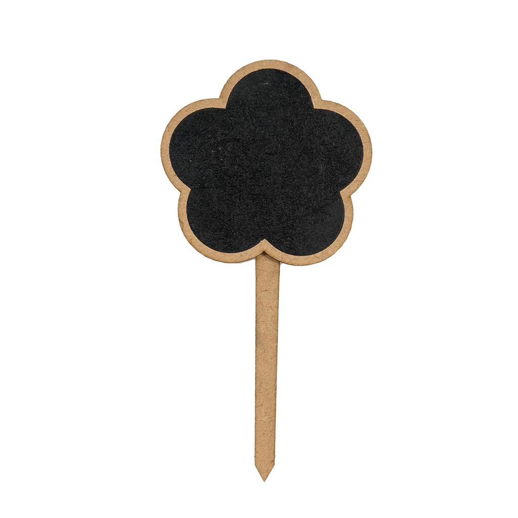 Mini Chalkboard Stick Flower 3.25 X 7inch 2pc
