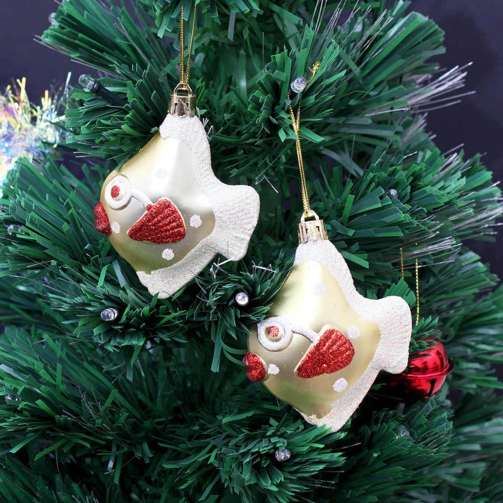 X-Mas Decorative Fish Hanging Gold 3.5 X 2.75 1Box Acetate