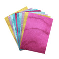 Self Adhesive Handmade Glitter Sheet - A4, Assorted 10 Sheets