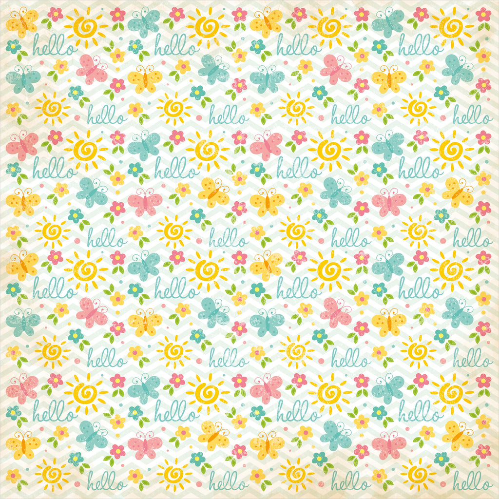 Paper Pack 12In X 12In Sunshine And Lemonade 12Sheets 250Gsm