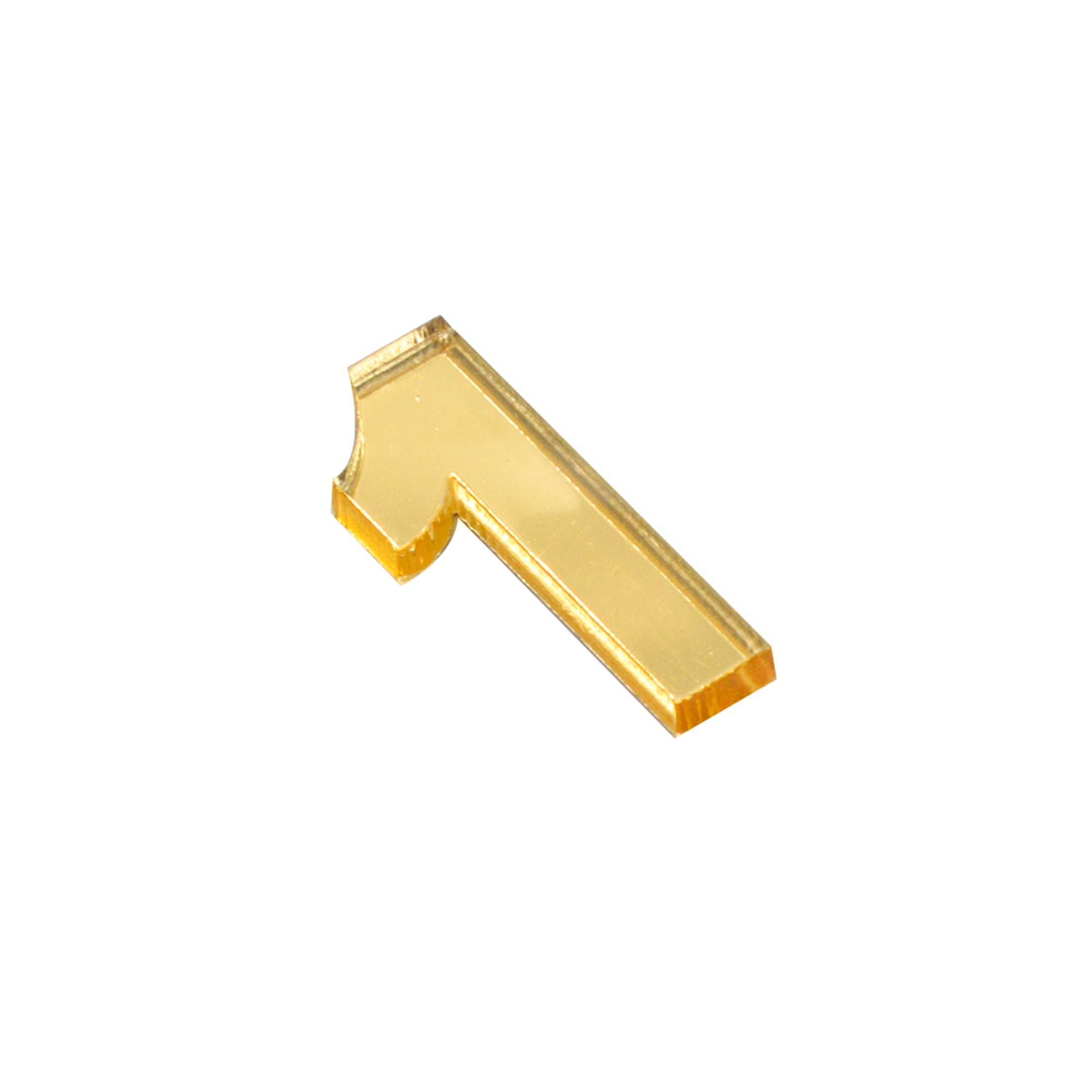 Clock Mirror Acrylic Numbers Gold 1Inch 2.7Mm Thick 15Pc Pbhc Lb
