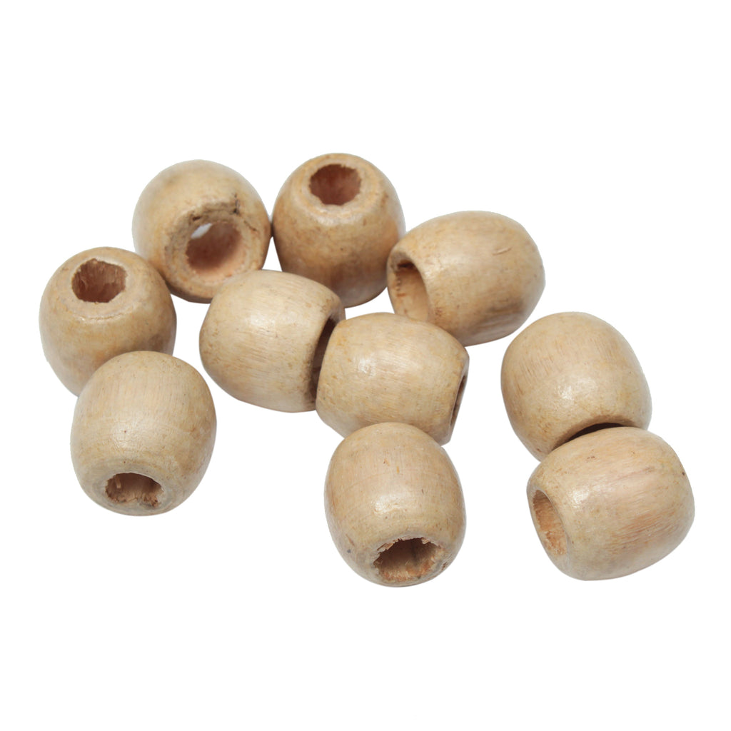 Wooden Beads 16Mm Oval Polished 10Pcs