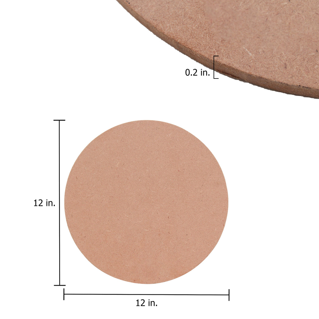 MDF Blank Round 12Inch Dia 5.5Mm Thick 1Pc Lb