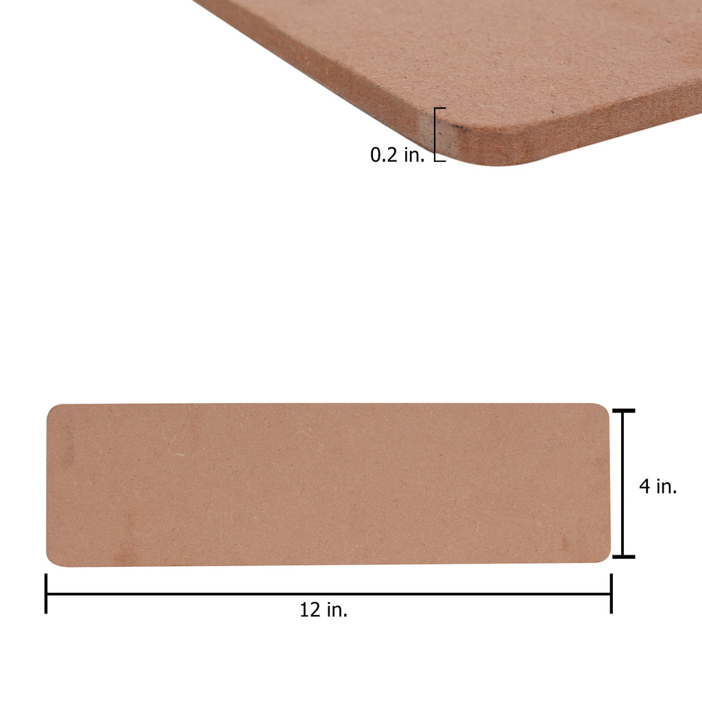 MDF Blank Rectangle 12 X 4Inch 5.5Mm Thick 1Pc Lb