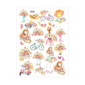 Deco Transfer Sheet Flower Love 10Inch X 7.5Inch 1Pc Lb