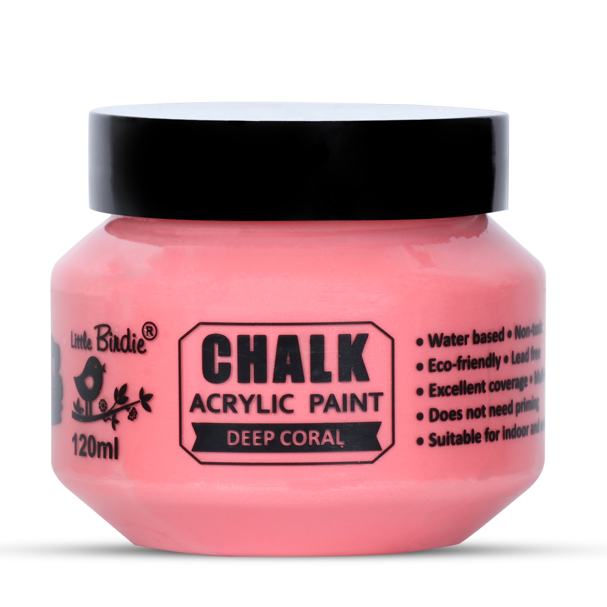 Home Decor Chalk Paint Deep Coral 120ml Bottle
