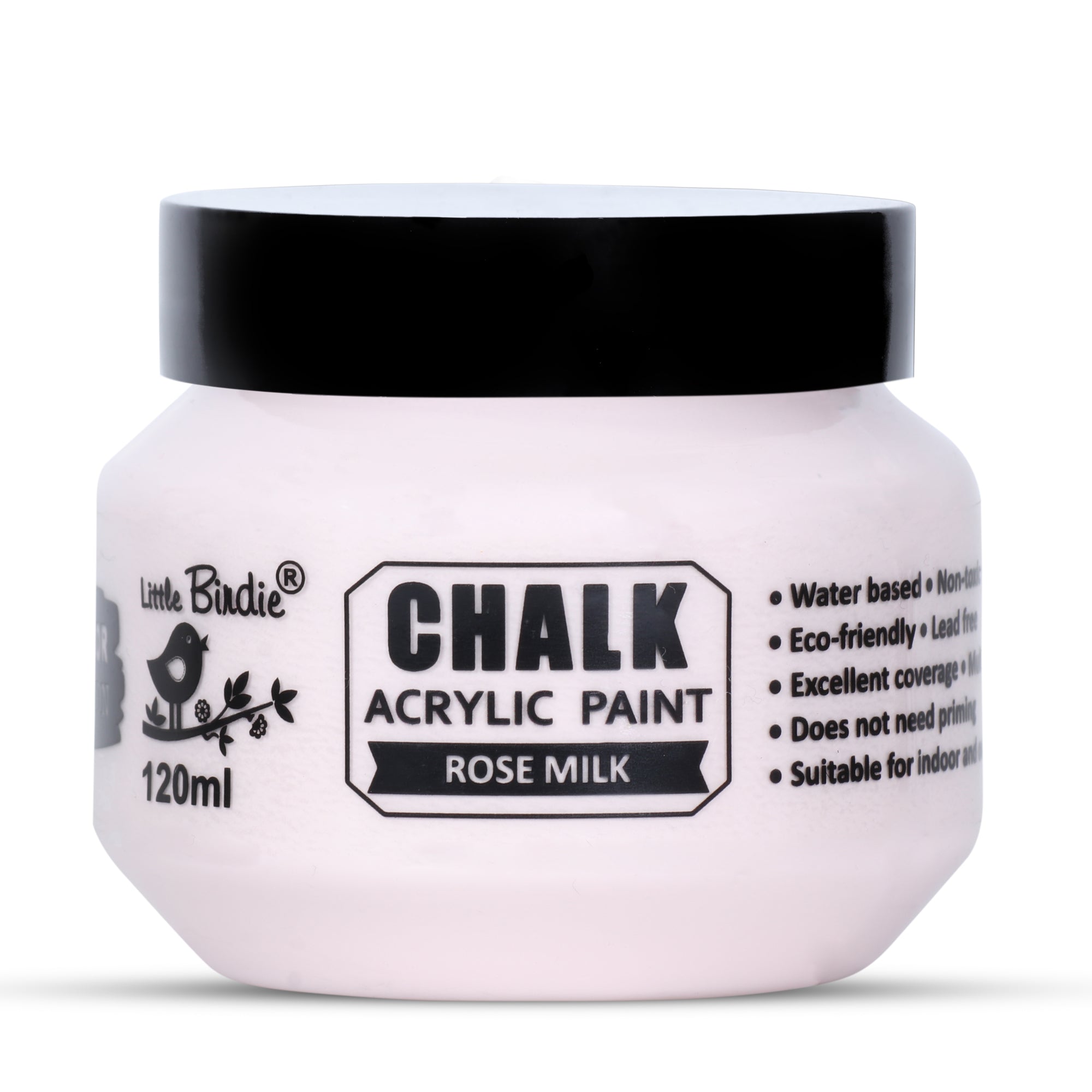 Home Decor Chalk Paint Rose Milk 120ml Bottle
