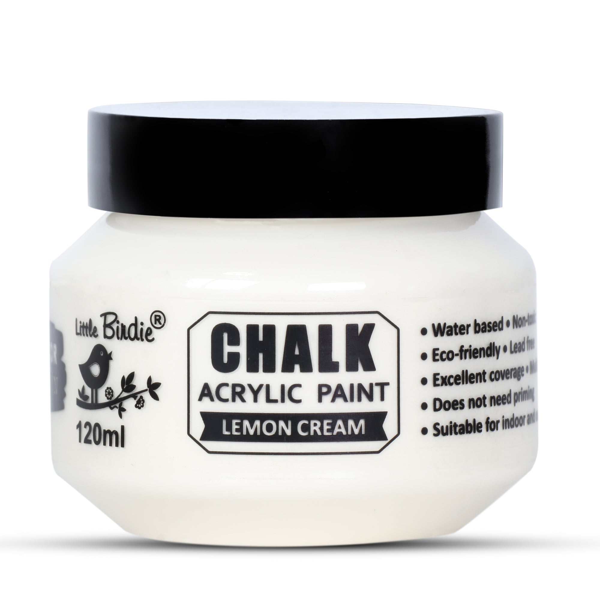Home Decor Chalk Paint Lemon Cream 120ml Bottle