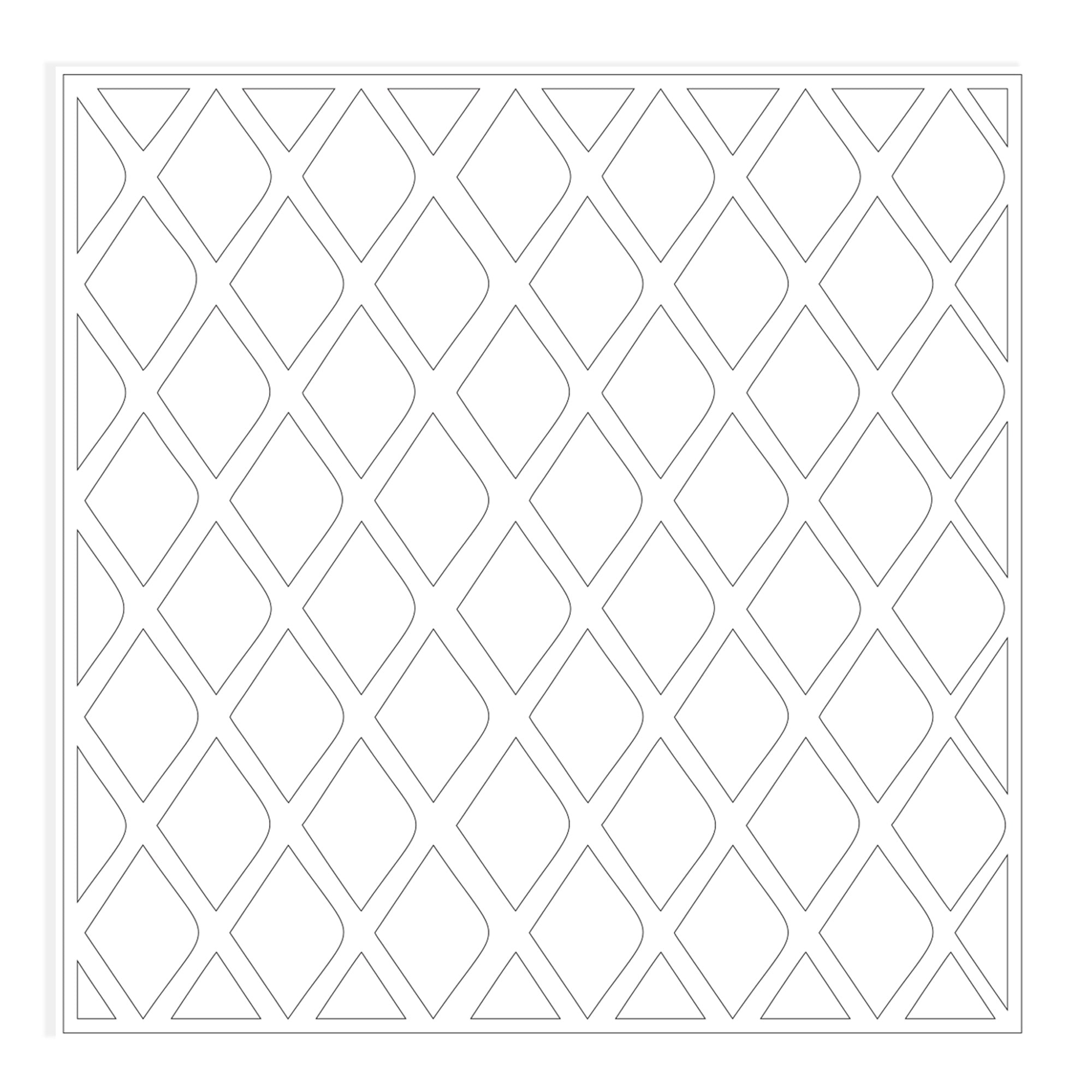 Stencil Diamond Trellis 4 X 4Inch 1Pc Pbci Lb