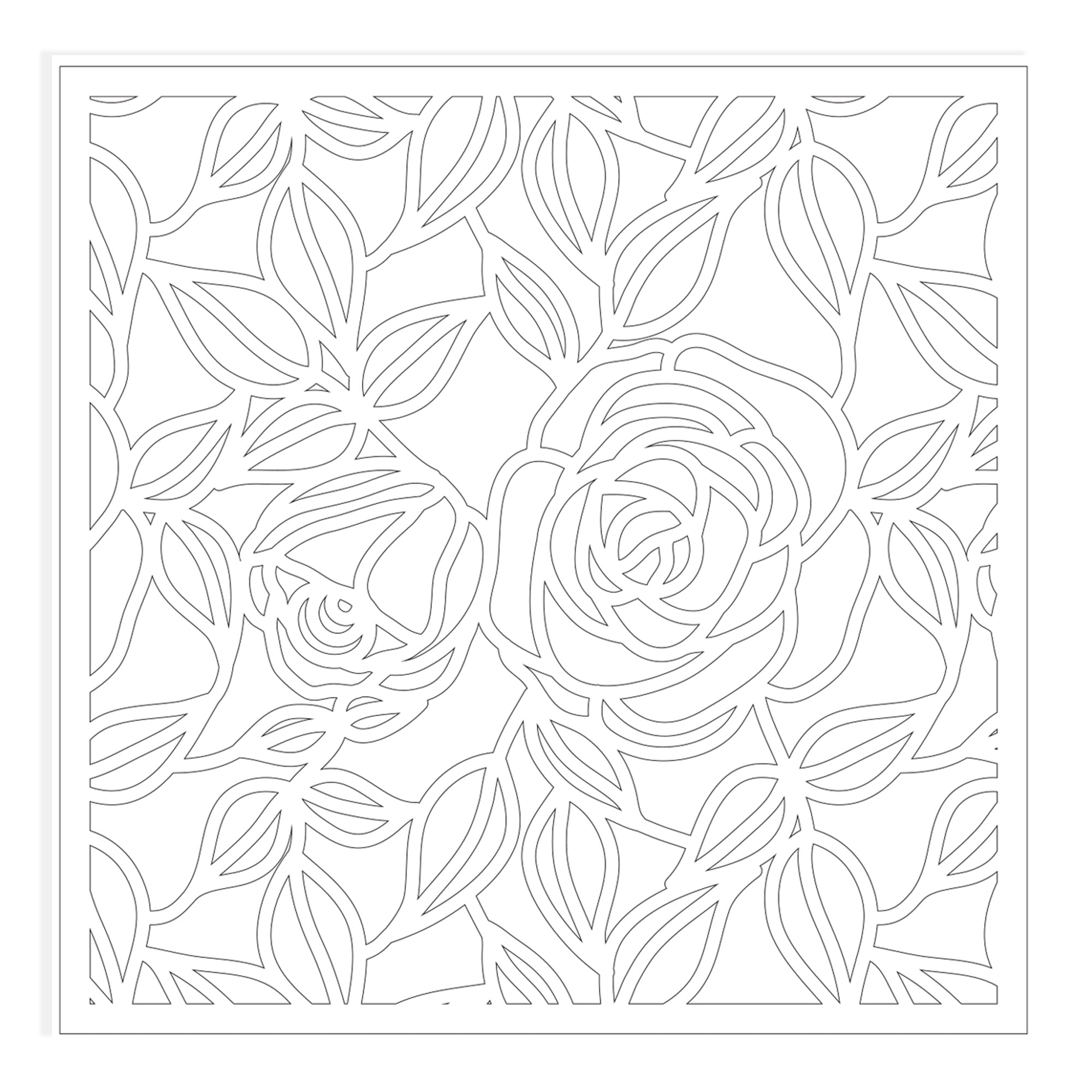 Stencil Rose Trellis 4 X 4Inch 1Pc Pbci Lb