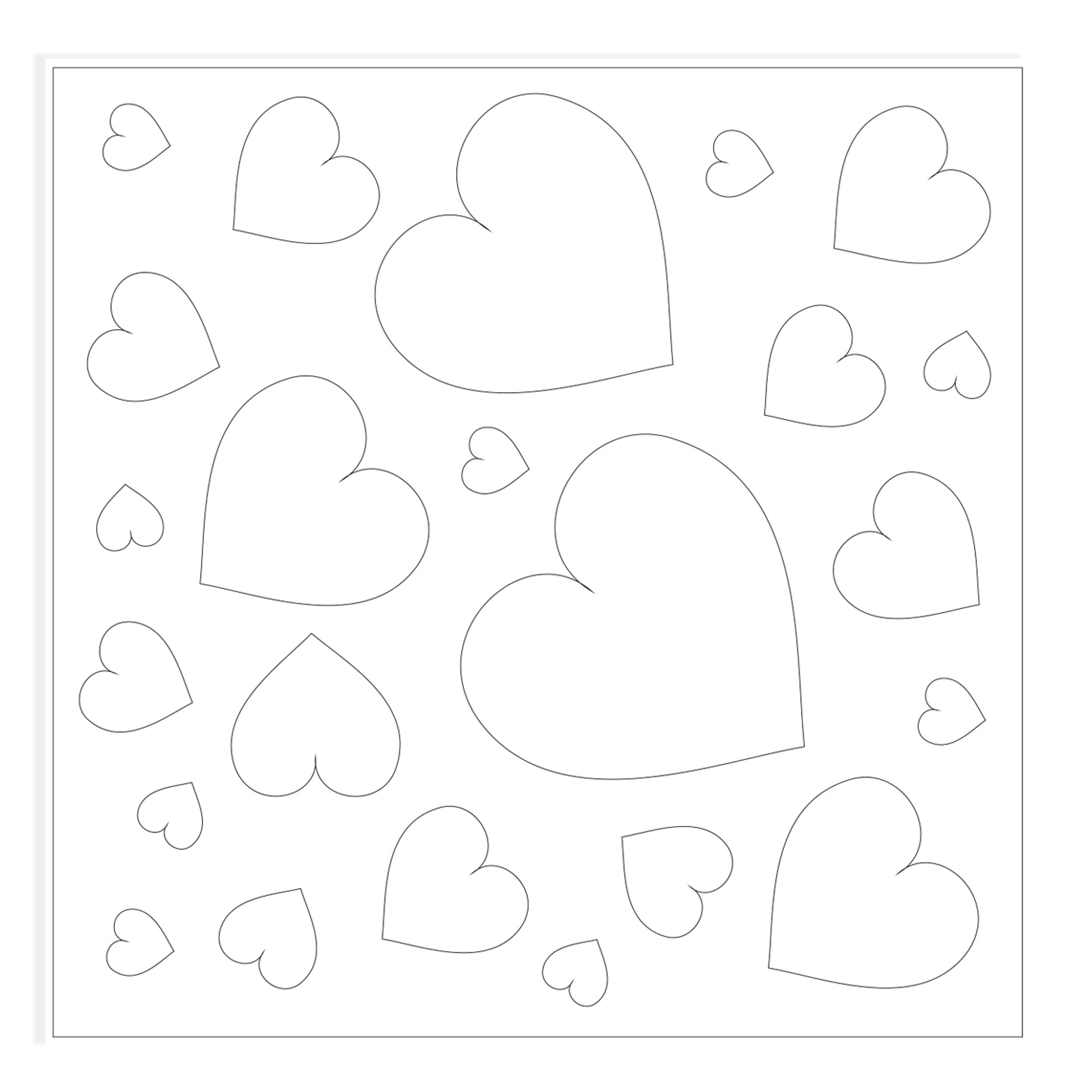 Stencil Heartful 4 X 4Inch 1Pc Pbci Lb