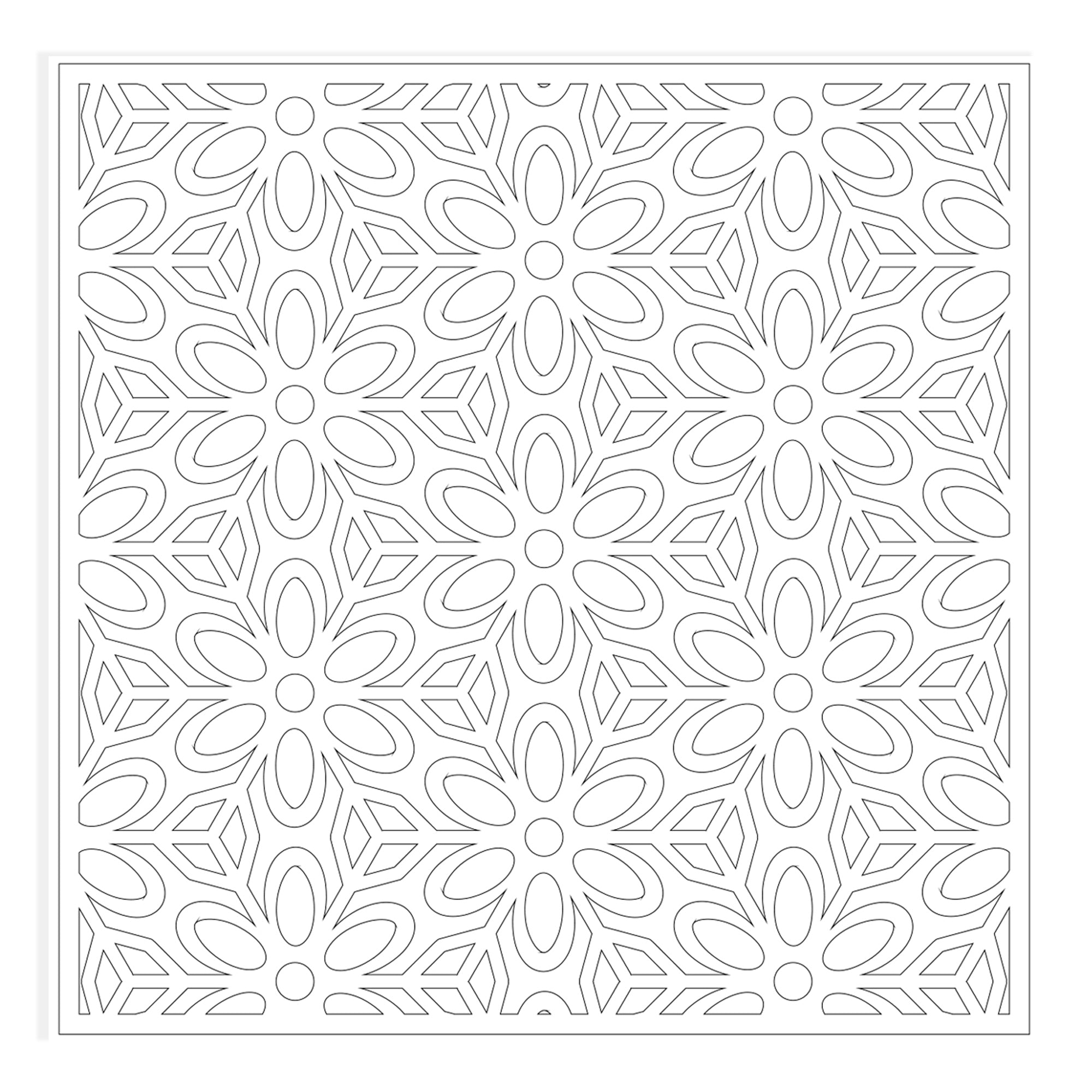 Stencil Blossoming Trellis 4 X 4Inch 1Pc Pbci Lb