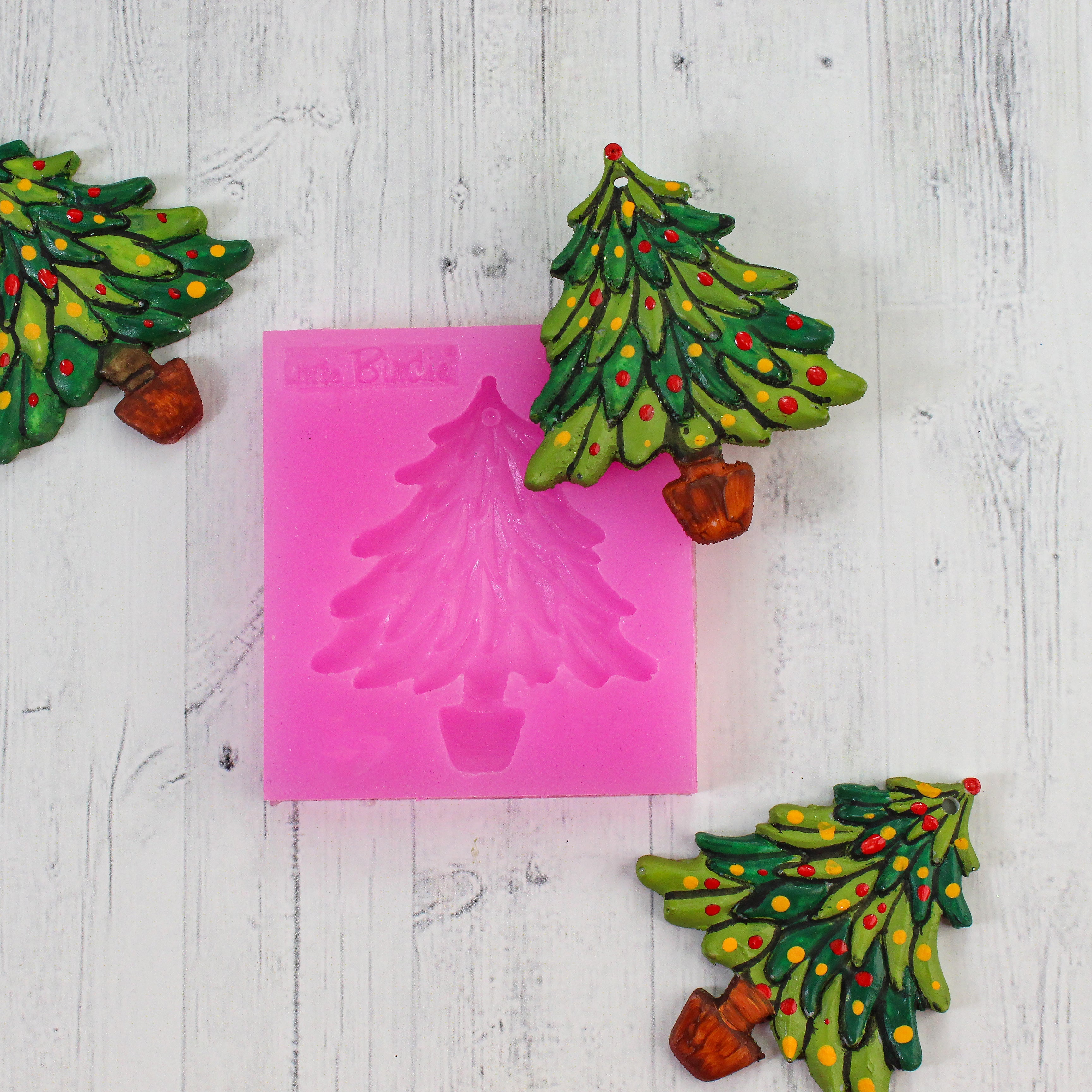 Silicone Mould Christmas Tree - W 2.37 X L 2.67inch, D - 10mm, 1pc