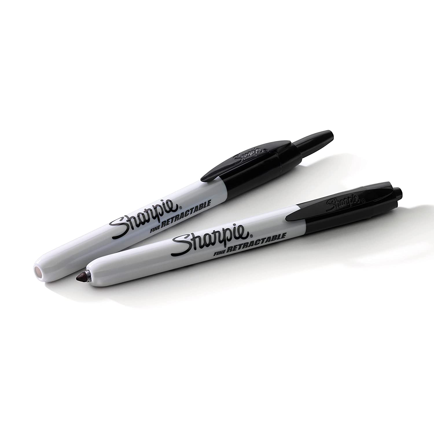Sharpie Fine Point Rectractable Permanent Marker Black 32724Pp 2Pc Blister