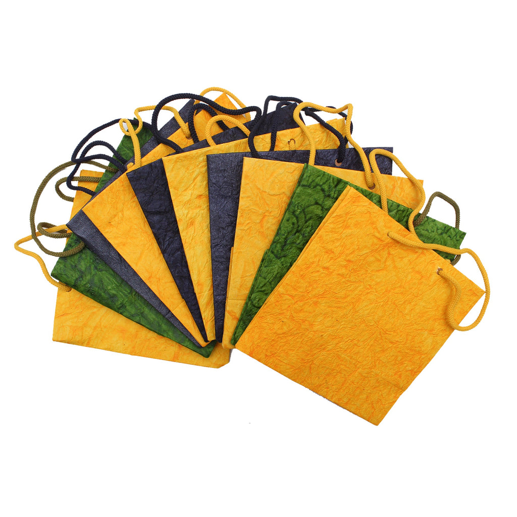 Textured Paper Bag Asst Col Small 10Pc Ib