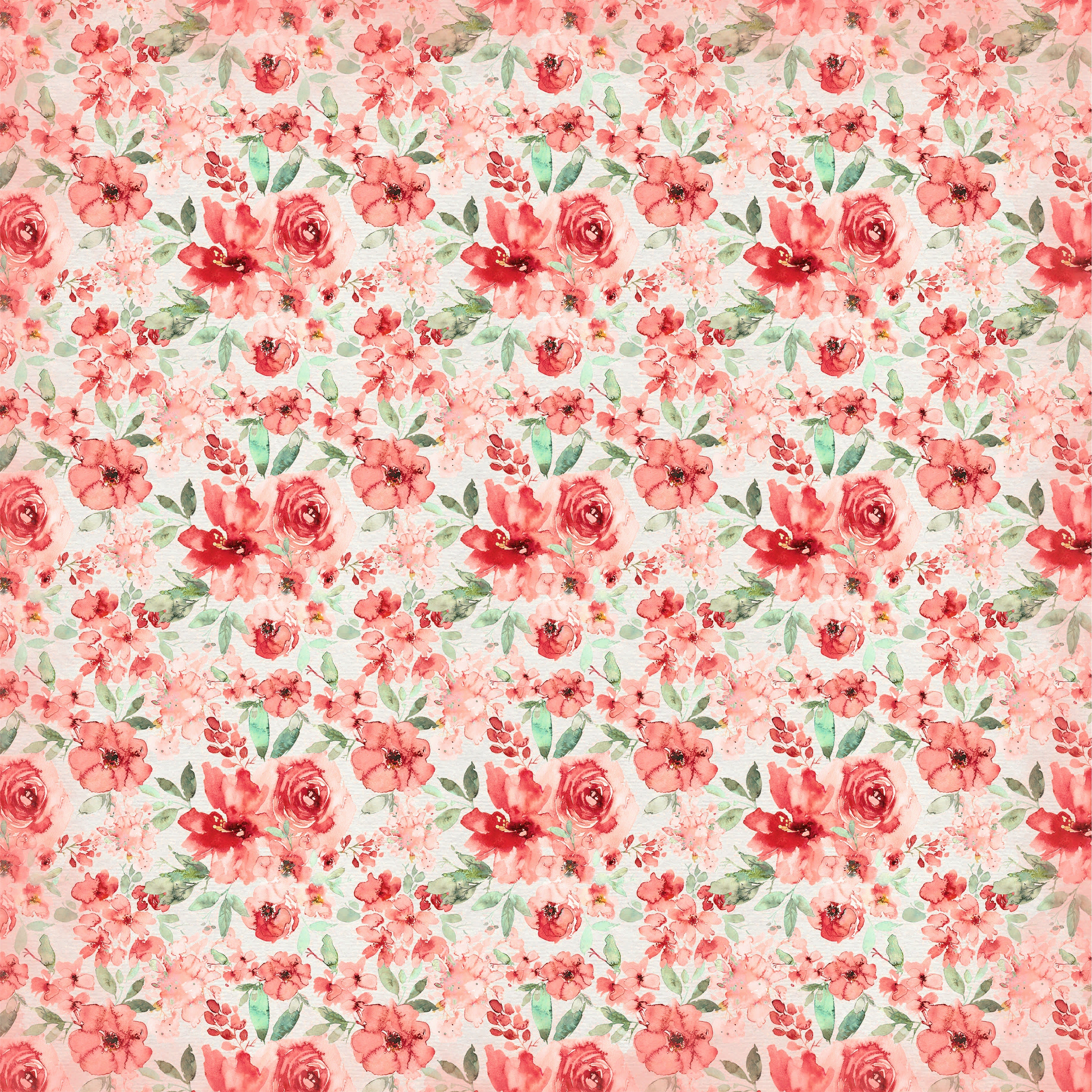 Paper Pack 12In X 12In Poppies & Roses 12 Sheets 250Gsm Lb