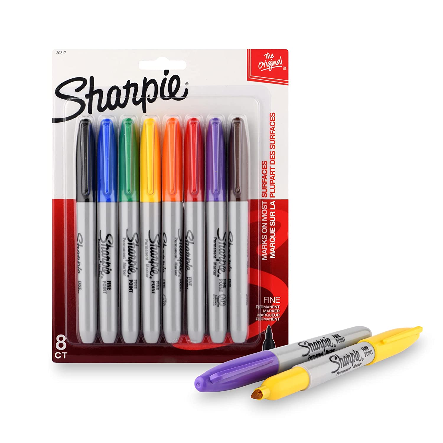 Sharpie Fine Tip Permanent Marker Assorted 30217Pp 8Pc Blister