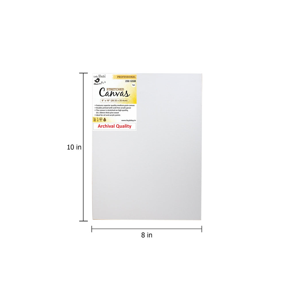 Stretched Canvas Frame 16X30Mm 250Gsm 8 X 10Inch 1Pc Lb