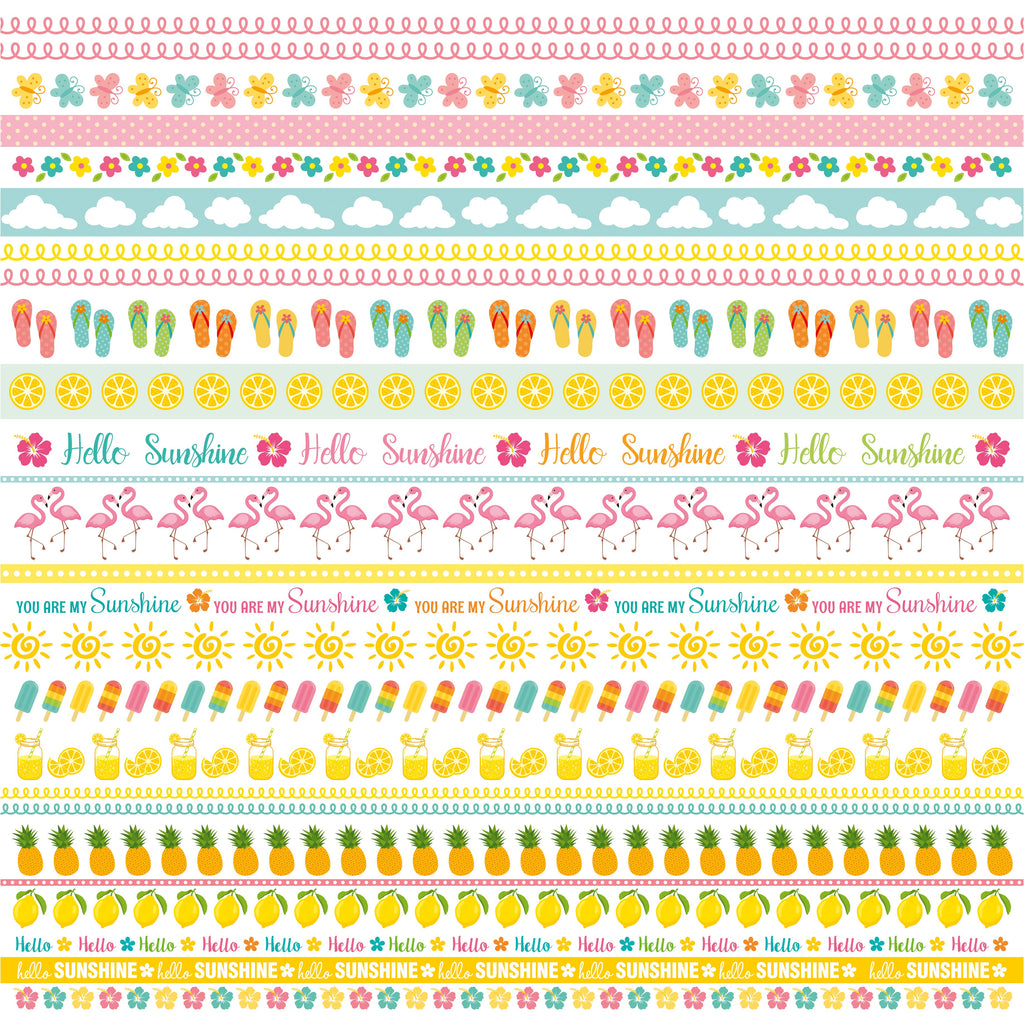 Paper Pack 12In X 12In Sunshine And Lemonade 12Sheets 250Gsm