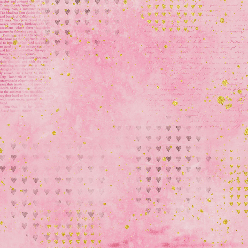 Printed Cardstock Pack 12 x 12, 12 Sheets, 250gsm - True Love