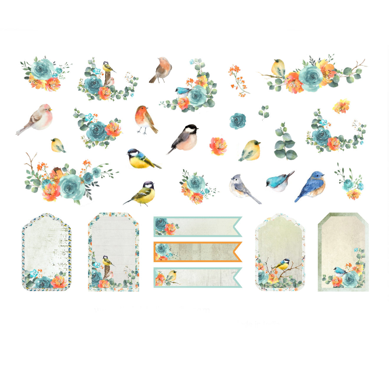 Woodland Stories Ephemera Stickers 66pcs