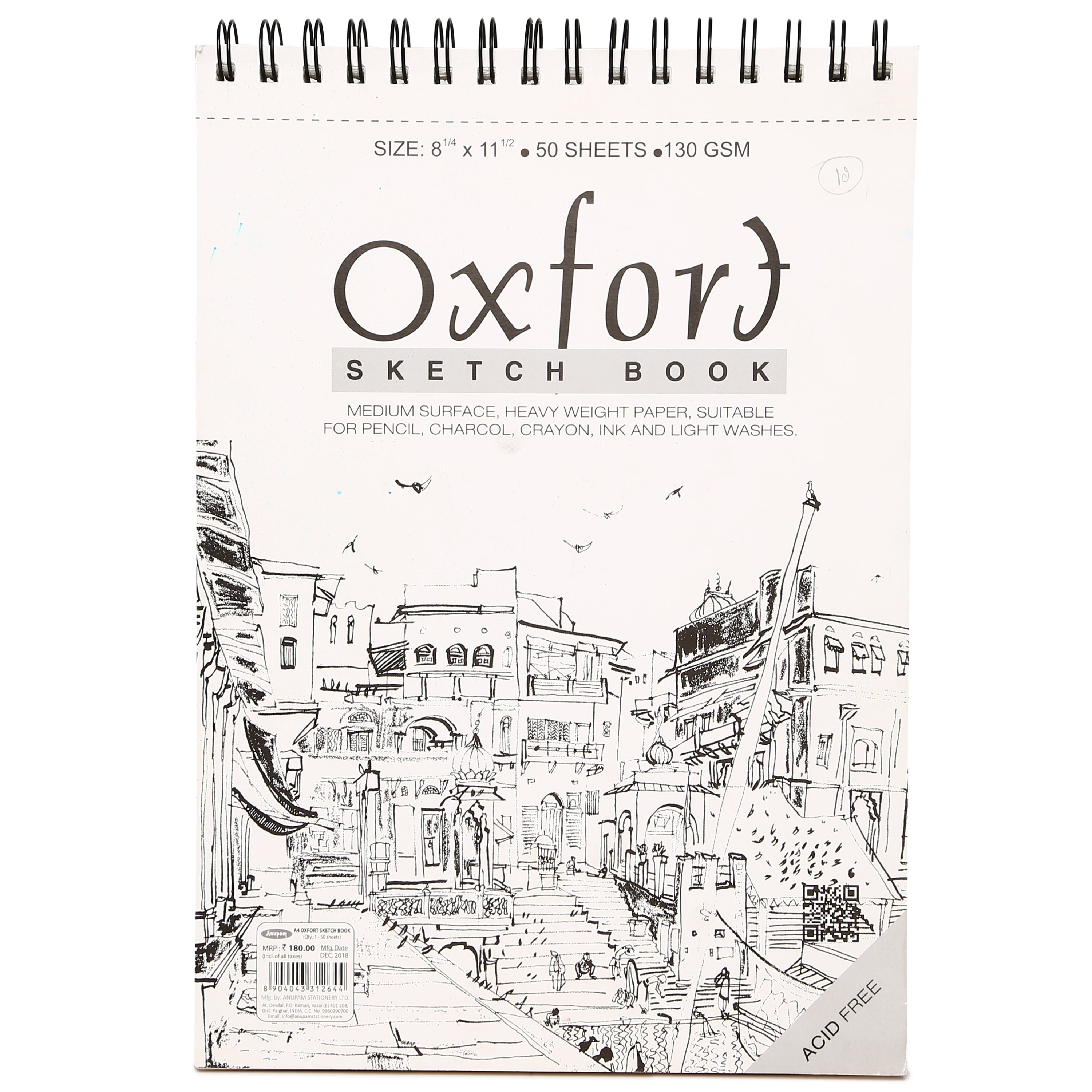 Sketch Drawing Book Wireo Bound A4 140Gsm Soft Cover 50Sheets An