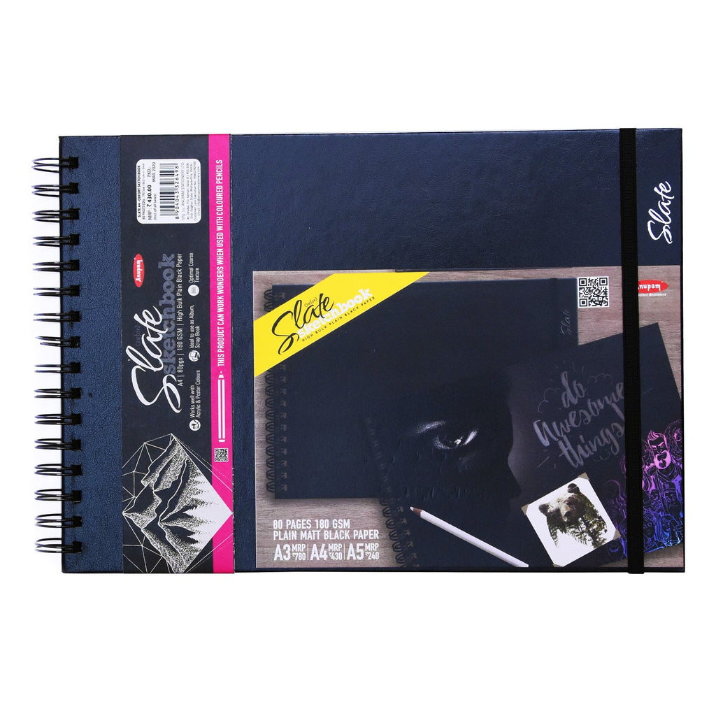 Oxford Slate Sketch Drawing Book Spiral Wire Bound A4 180Gsm 80Pages An