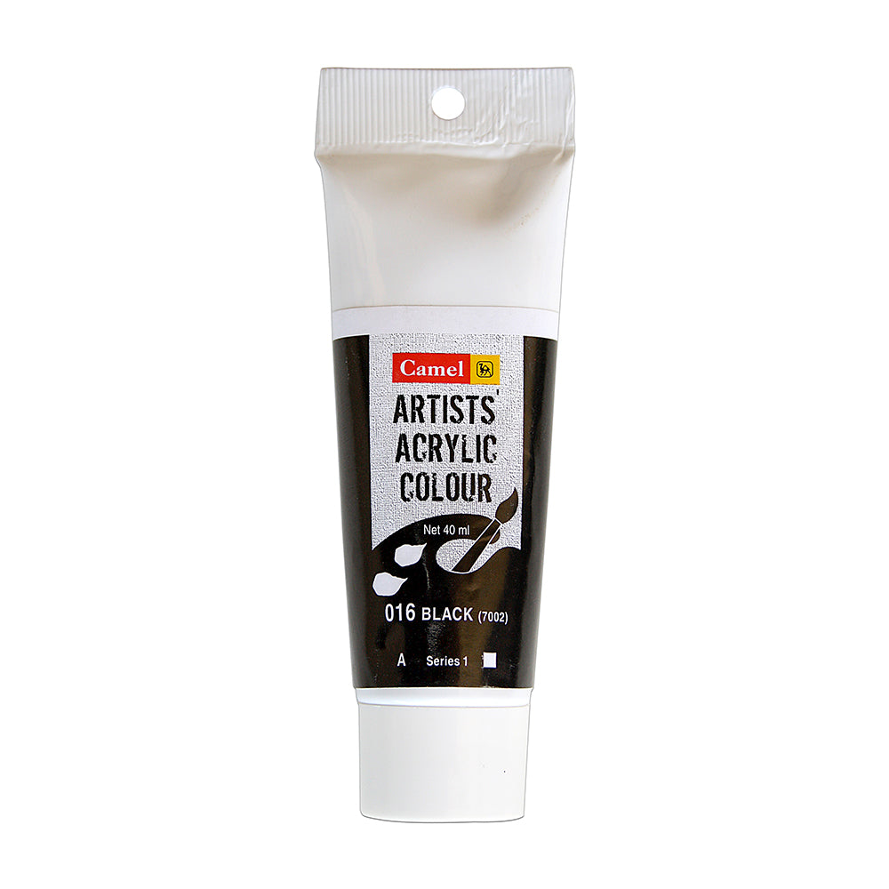 Artist Acrylic Colour Sr1 Black 815016 40Ml Tube Camlin