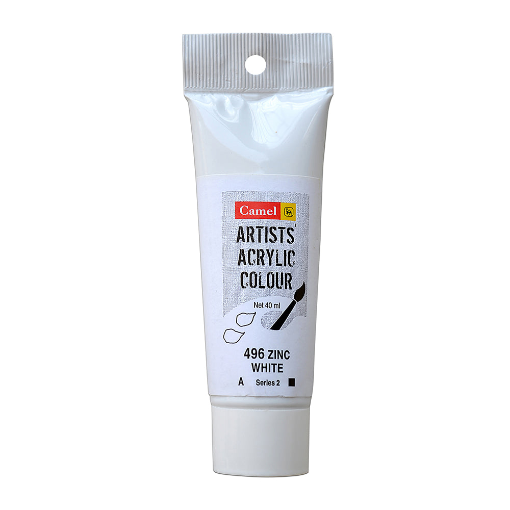 Artist Acrylic Colour Sr2 Zinc White 40Ml Tube Camlin