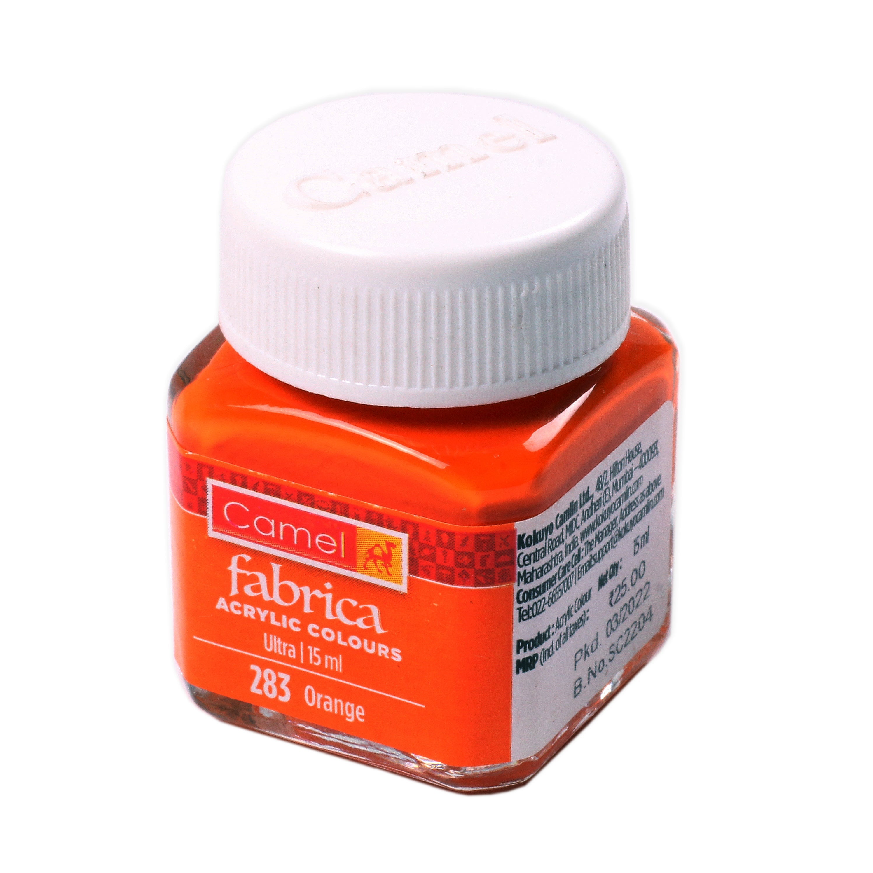 Fabrica Acrylic Colour Sr1 Orange 15Ml Bottle Camlin