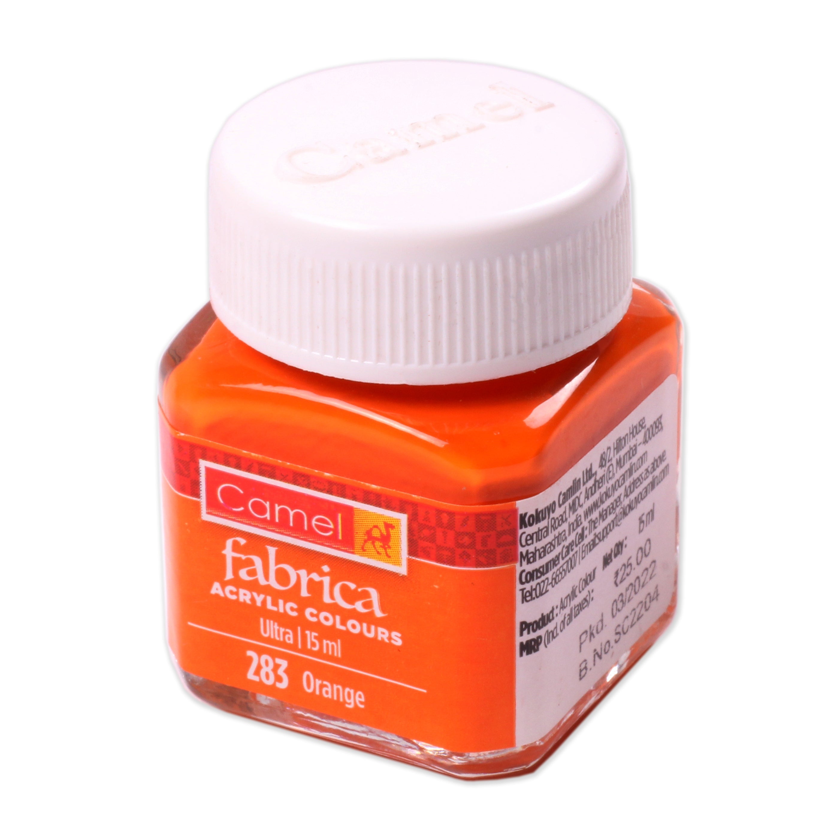 Fabrica Acrylic Colour Sr1 Orange 15Ml Bottle Camlin