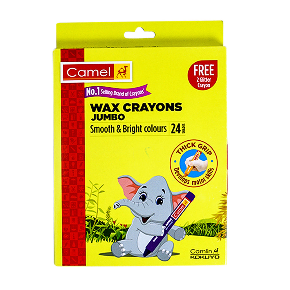 Jumbo Wax Crayons 4523520 24Shades Box Camlin