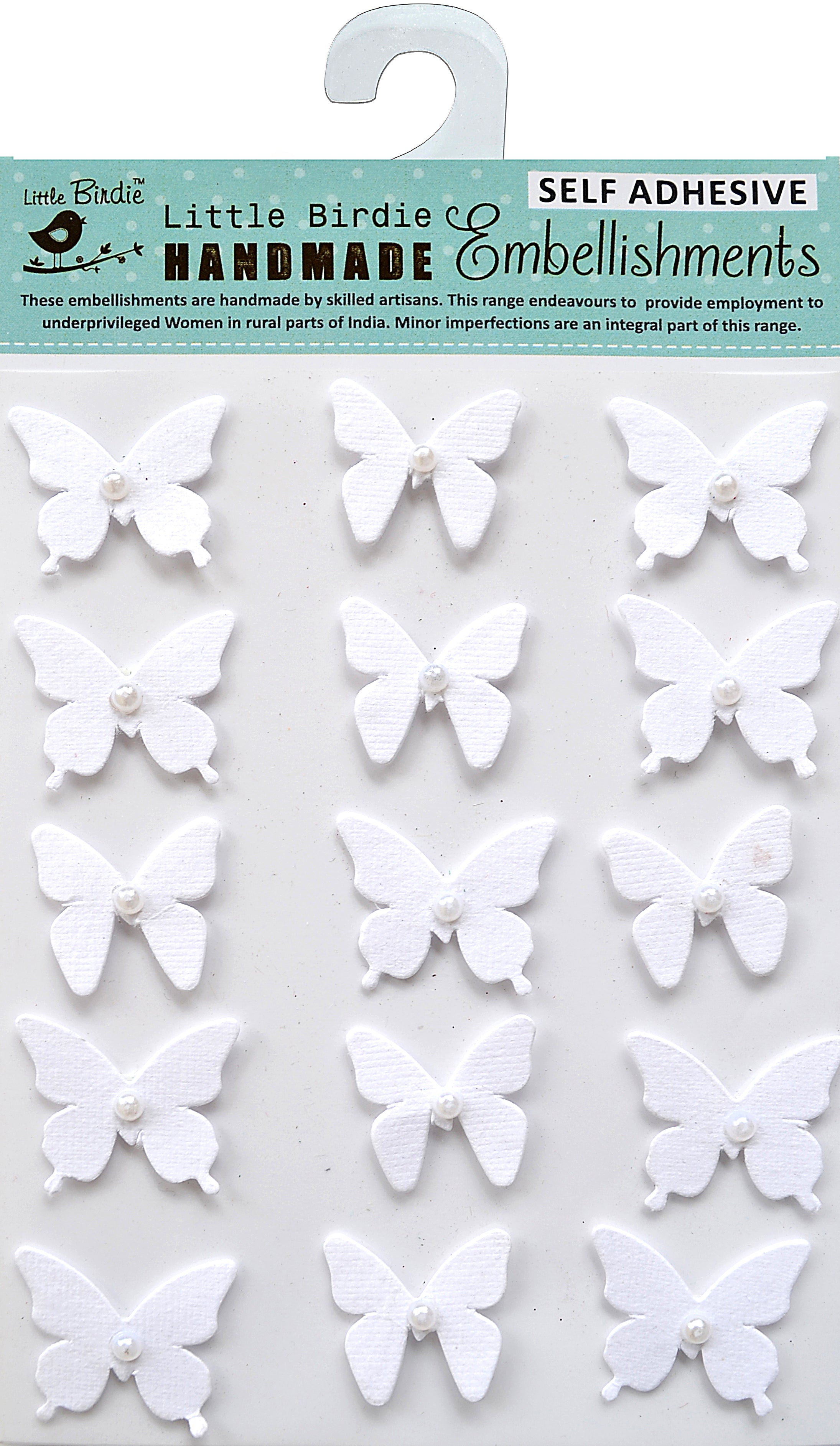 Pearl Butterfly White 15Pcs Lb