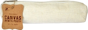 Canvas Pencil Pouch 8X1.75 In Approx White 1 Pc Ib