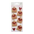 Itsy Bitsy Self-adhesive Stickers -  Kraft Love Letters, 8Pc
