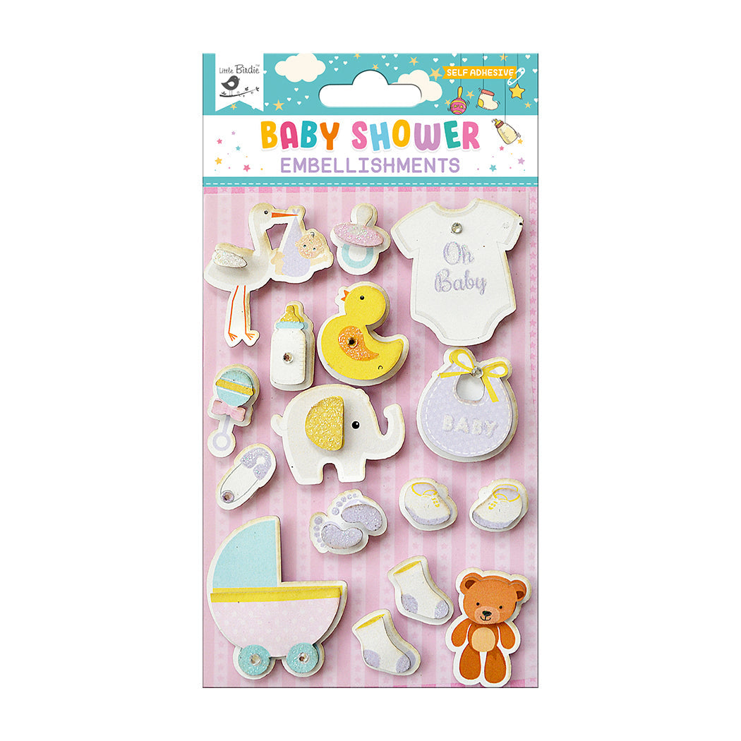 Stickers Baby Shower 16Pcs Lb