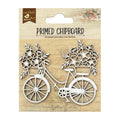 Primed Chipboard Floral Ride 1Pc