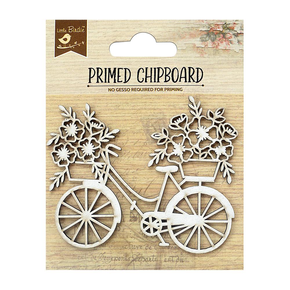 Primed Chipboard Floral Ride 1Pc