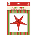 Little Birdie Christmas Decorative Star - Scarlet 1pc 48cm X 48cm (Approx) Ribbon 50cm