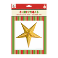 Little Birdie Christmas Decorative Star - Golden Sun 1pc 48cm X 48cm (Approx) Ribbon 50cm