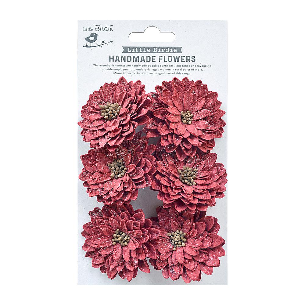 Little Birdie Handmade flowers- Nancy Love & Roses 6Pcs