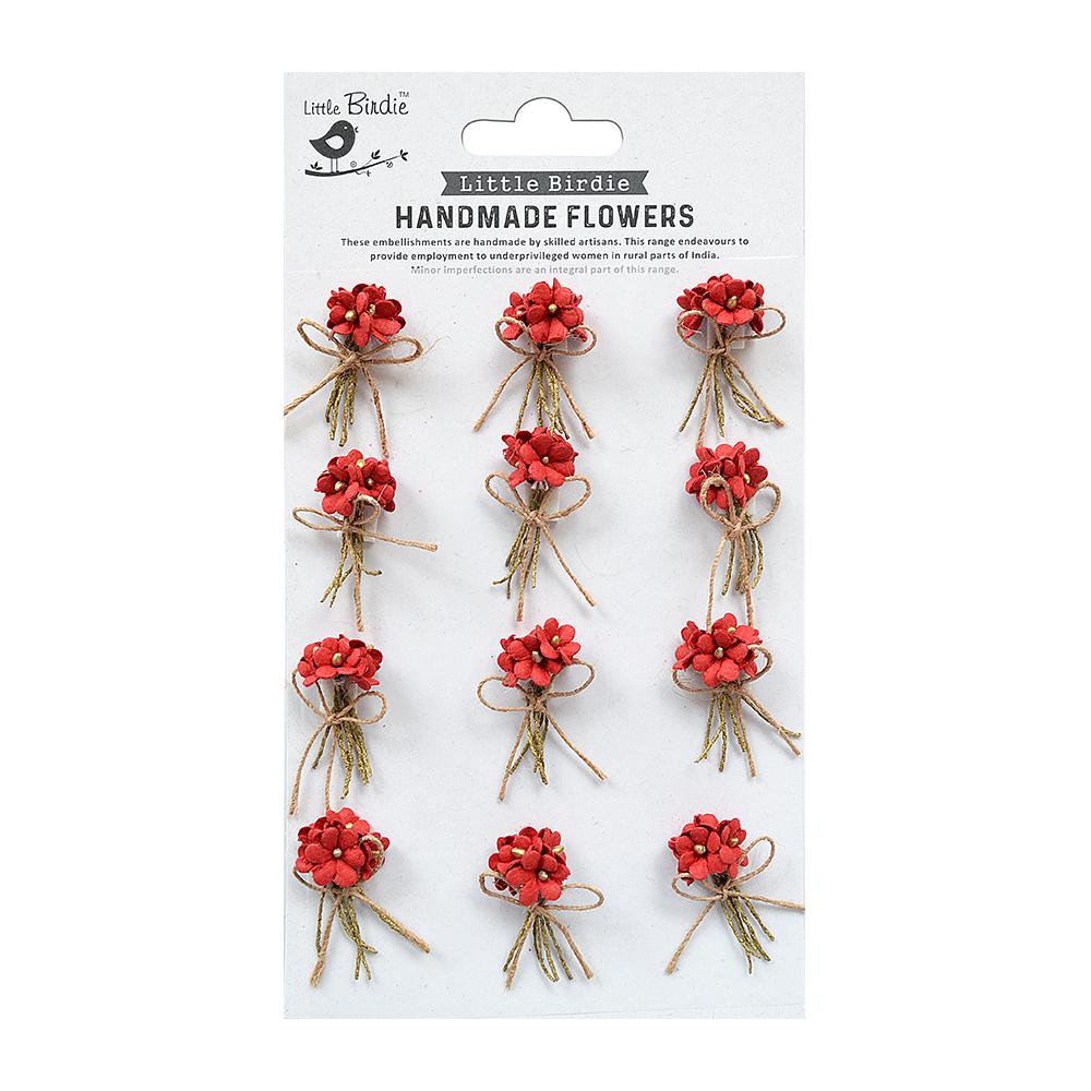 Little Birdie Handmade flowers- Bouquet Love & Roses 12Pcs