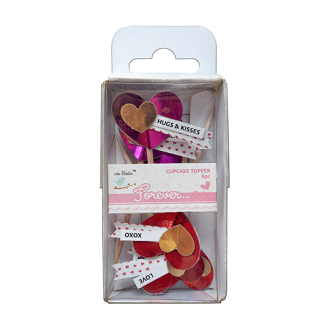 Cupcake Topper Sweetheart 6Pcs