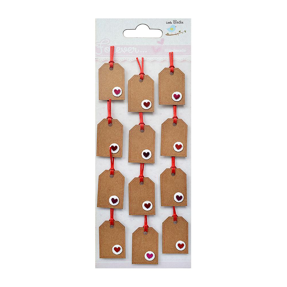 Little Birdie Stickers -  Gift Tags - Love, 12Pc